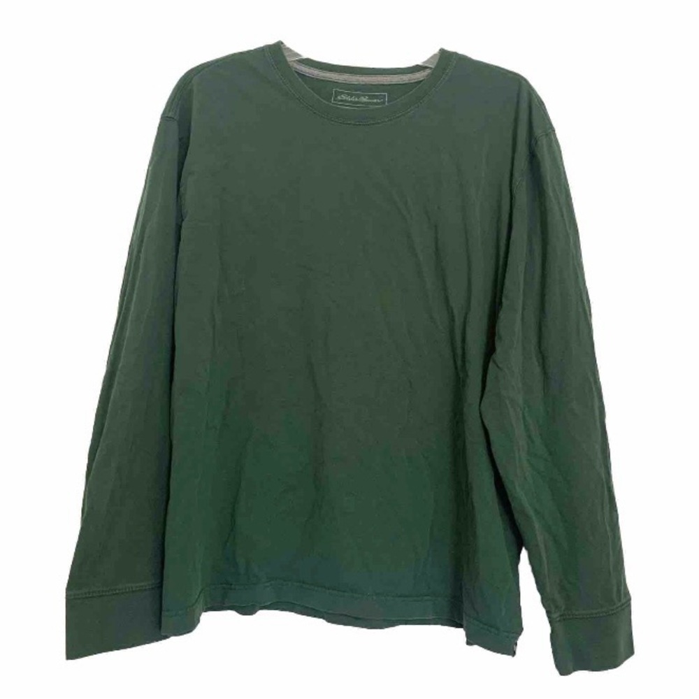 Eddie Bauer Shirt Men’s XL T-shirt Irish Green Long Sleeve 100% Cotton